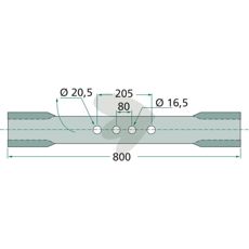 Vridd kniv med tykkelse 8mm for Fischer, for effektiv bearbeiding.