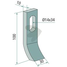 Y-slags Gilbers med hull 14X34mm for nøyaktig og pålitelig ytelse.