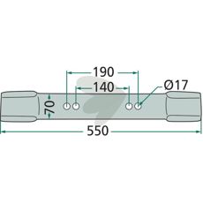 Vridkniv med 10mm tykkelse, passer perfekt til Hermes-maskiner for effektiv skjæring.