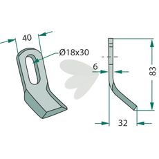 Y-slaga Howard med 18X30mm hull, designet for optimal ytelse i markarbeid.