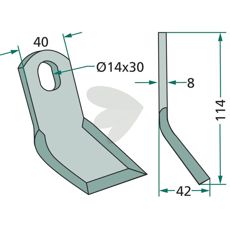 Y-slag Hymach med en hulldiameter på 14X30mm, perfekt for ulike maskiner.