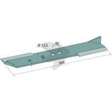 Rett kniv med tykkelse 6, perfekt for presisjon innen landbruk.