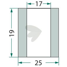 Busning slag Leckron, Sauerburger, 25X19mm, ideell for stabil tilkobling.