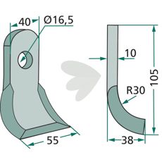 Y-slag HMF med hulldiameter 16,5mm, passer for multi-bruk.