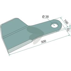 Venstre kniv 7770761, spesialdesignet for å passe spesifikke maskiner og sikre effektiv drift.