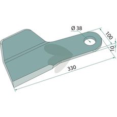Kniv høyre 7770758, perfekt for å maksimere effektivitet og produktivitet i jordarbeid.