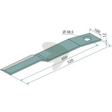 Kniv høyre 401066, garanterer høy effektivitet og holdbarhet i landbruksapplikasjoner.