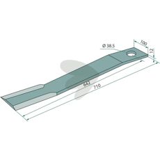 Kniv H401-024, 401024, optimalisert for å gi sikker og effektiv bearbeiding av jord.