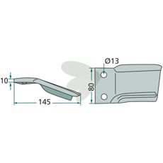 Erstatningsblad venstre, perfekt for å gjenopprette og opprettholde maskinens ytelse.