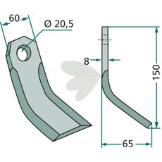 Y-slag Agram for å passe maskiner med hull på 20,5 mm for effektiv skjæring.