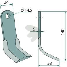 Y-hammer Lipco med hull på 14,5 mm, viktig komponent for effektivt arbeid.