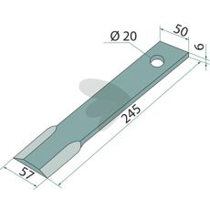 Rett kniv, modell 325-92-625, perfekt for å oppnå ren skjæring.