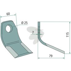 Y-hammer Röll med hull 25 mm, viktig for høyytelses kutting.