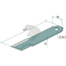 Kniv 2551158, viktig komponent for maskinens effektive drift.