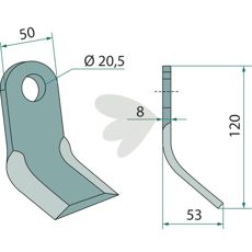 Y-slager fra Willibald med 20,5 mm hull, perfekt for flere ulike anvendelser.