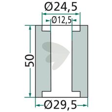 Indre bussning 12,5X29,5X50 mm, perfekt for presisjon og passform.