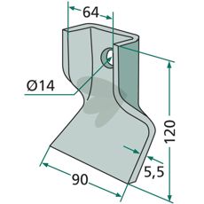 Mangesidig blad JF designet for effektive arbeidsoppgaver på traktorer.