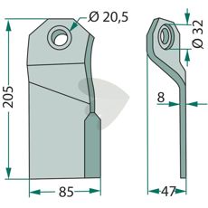 Høytytende kniv JTR015 for presis skjæring og langvarig bruk.