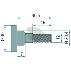 Knivskrue M12 for sikker montering av kniver og tilbehør.