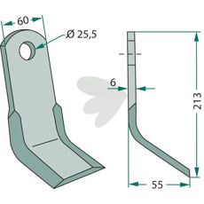 Kompakt Y-hakke fra Lagarde, ideell for presisjonsarbeid.