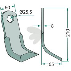 Y-hakke 45°, designet for komfortabel bruk innen jordbruk og hage.
