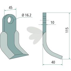Y-slag M.E.A.A.T. med 16,2 mm hull, perfekt for fokuserte skjærejobber.