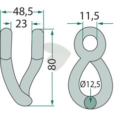 Mulag sjakel 48,5 mm, pålitelig del for landbruksredskap og maskiner.