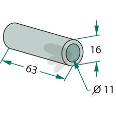 Foring slag Mulag 16x63mm, viktig del for effektiv drift av landbruksmaskiner.