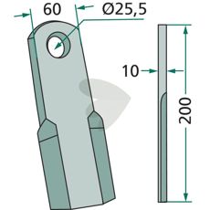 Rett kniv 6060002, et pålitelig valg for landbruksmaskiner og vedlikehold.