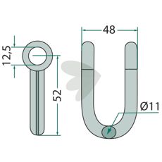 Sjakkel Ferri for Orsi, 48mm, pålitelig for tunge maskiner.