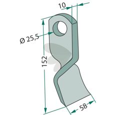 Vridde kniver som passer Orsi, ideelle for effektiv drift.
