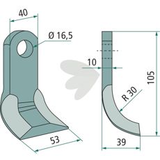 Y-slag for Müthing og Palladino, perfekt for effektiv kutting og arbeid.