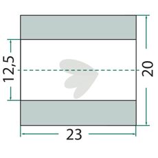 Foring for slag Perfect, sikrer stabil holdning med hull 12,5mm.