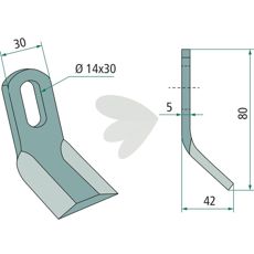 Y-slag Procomas med hull 14x30mm, egnet for en mengde arbeidsoppgaver.