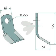 Y-slag Quivogne, hull 25,5mm, for pålitelig ytelse i landbruksmaskiner.