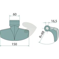 Hammerstein 16,5 mm og 150 mm, perfekt for lettere arbeidsoppgaver.
