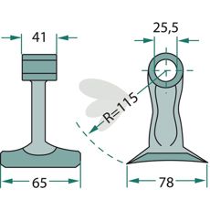 Hammerstein 41/65 mm, har et 25,5 mm hull, perfekt for ulike anvendelser.