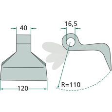 Hammarslaga 16,5mm 222022267, perfekt for presisjon og holdbarhet ved bruk.
