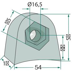 Feste 54X16,5, robust og pålitelig for ulike fester.