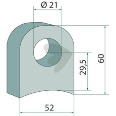 Feste 52X60X21 for sikker montering av traktor deler og tilbehør.