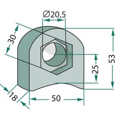 Feste 50X53X20,5, en pålitelig del for traktorfester.
