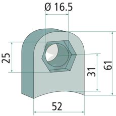 Feste 61X52X16,5X31, gir sikkerhet og stabilitet ved bruk.