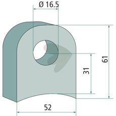 Feste 52X61X31X16,5 for pålitelige fester av traktordeler.