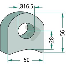 Feste 28X56X50, utmerket for landbruksutstyr og maskiner.