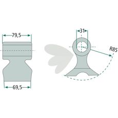 Hammerslag 79,5/69,5 mm, perfekt for profesjonelt arbeid.