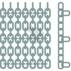 Kjedematte 250 x 1500mm, ideell for bruk innen bygg og anlegg.