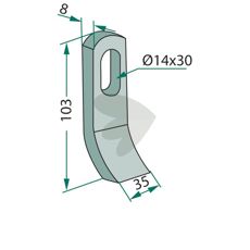Slagkniv S.M.A. med 14X34mm hull, ideell for presisjonsarbeid.