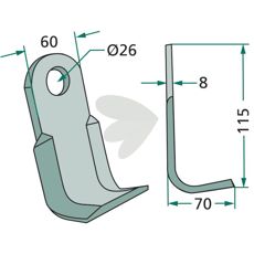Vinkelkniv, et viktig verktøy for presisjonsskjæring innen skogbruk.