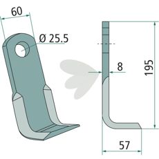 Vinkelkniv, utformet for å gi nøyaktig skjæring i forskjellige materialer.