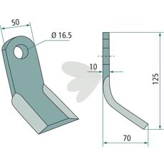 Y-slag fra Sicma designet for holdbarhet med hull 16,5 mm.